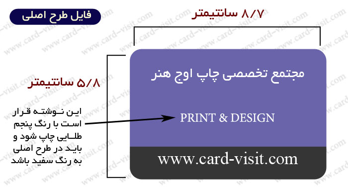 چاپ کارت ویزیت برجسته موضعی پنج رنگ